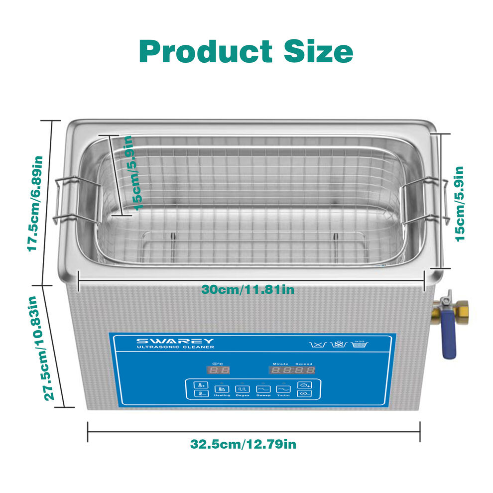 SWAREY 6.5L 40KHz Ultrasonic Cleaner with Heater Timer for Parts Tools Jewelry image7
