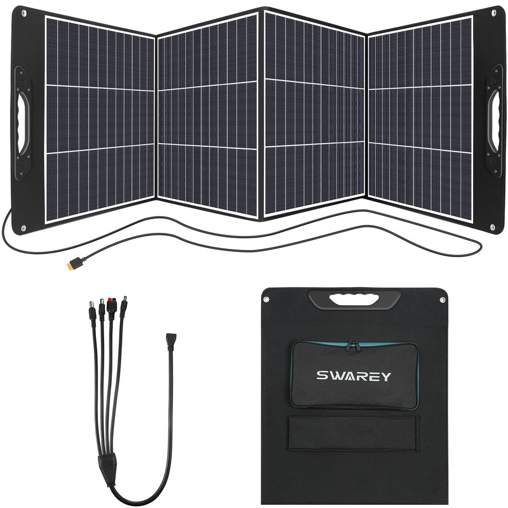 SWAREY 200W Portable Solar Panel Foldable for Camping RV Boat Monocrystalline image1