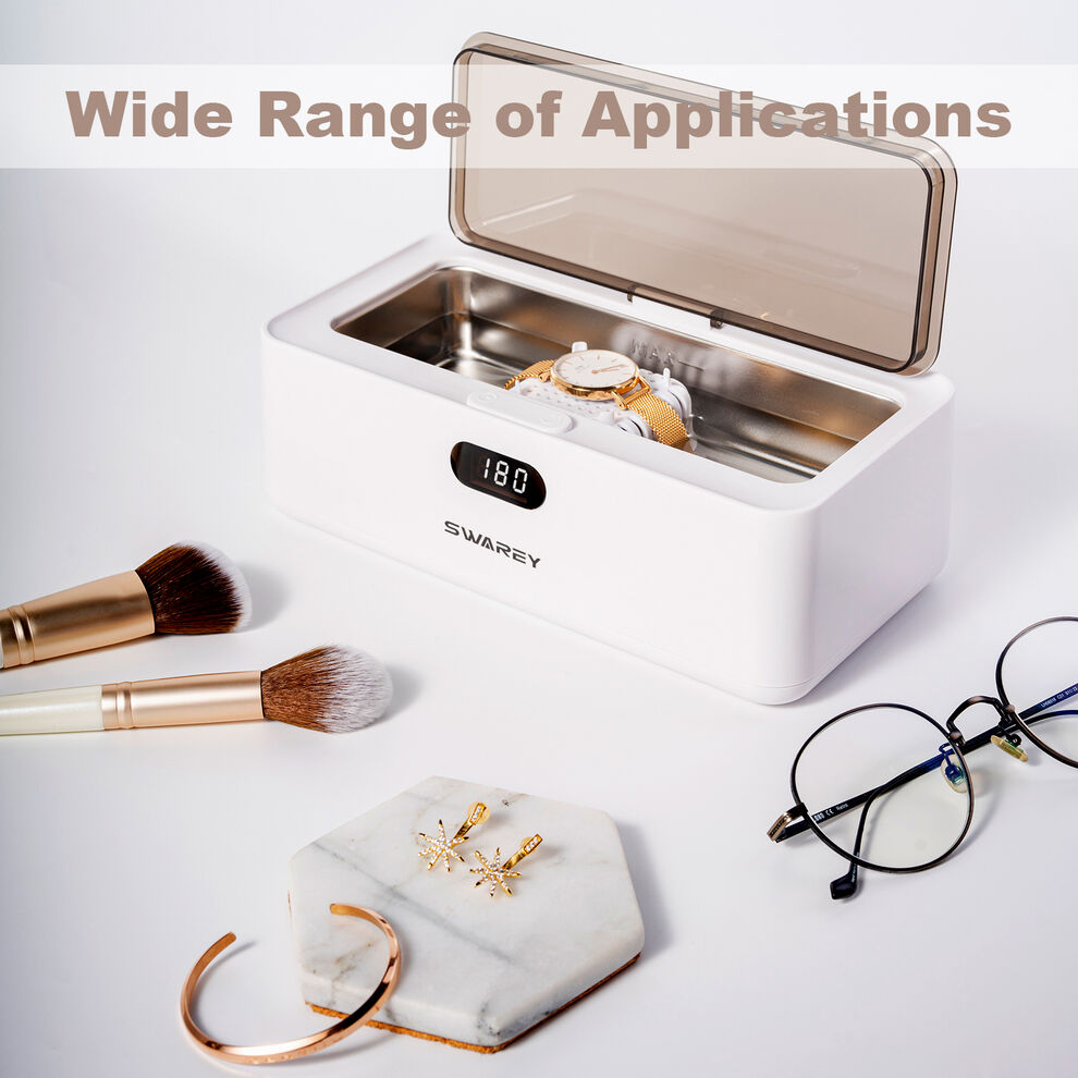 SWAREY 500ML Ultrasonic Cleaner 45KHz w/Basket for Jewelry Glasses Dentures More image2