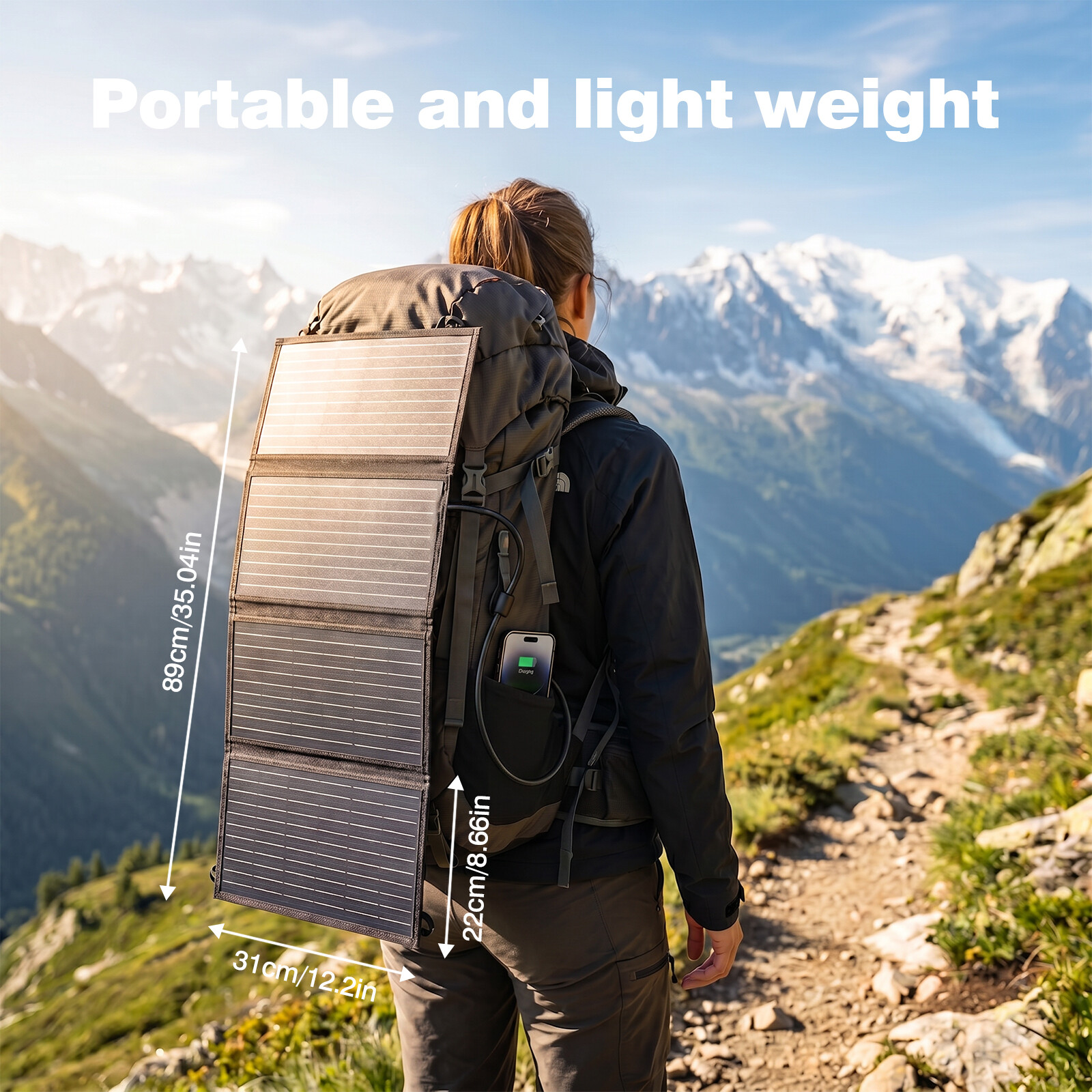 40W Foldable Solar Panel Portable Solar Mobile Phone Charger image3