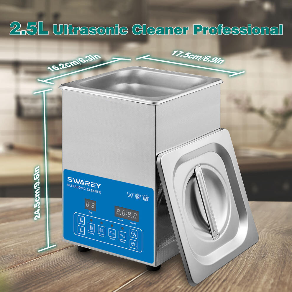 SWAREY 2.5L Ultrasonic Cleaner with Degas & Heater for Jewelry Watches Parts image10