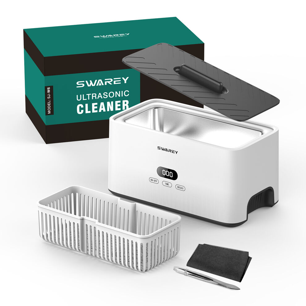 SWAREY 1000ML Ultrasonic Cleaner 45KHz w/ Degas for Jewelry Glasses & Retainers image1
