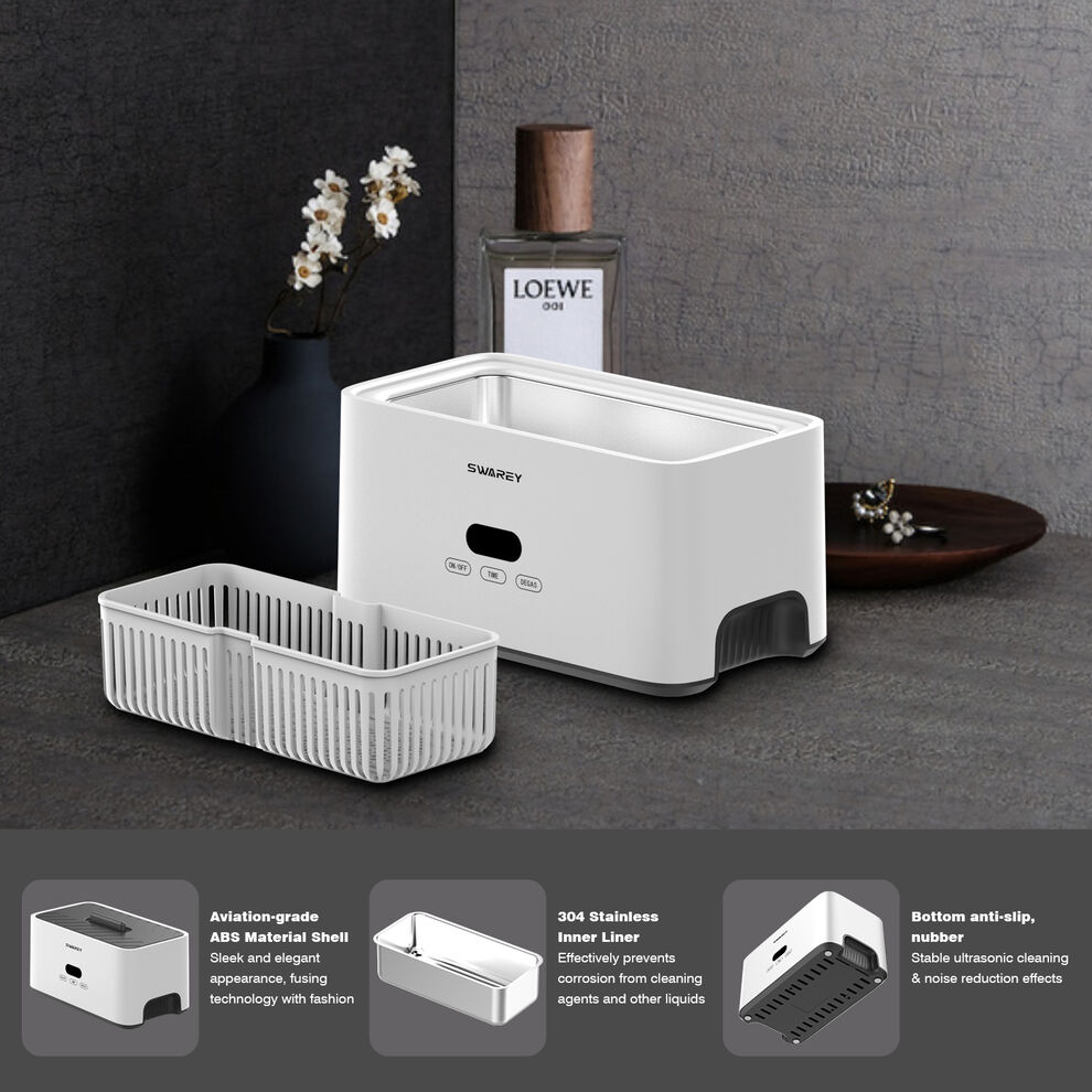SWAREY 1000ML Ultrasonic Cleaner 45KHz w/ Degas for Jewelry Glasses & Retainers image7