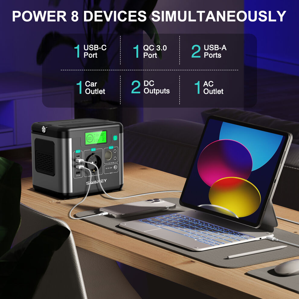 SWAREY Portable Power Station S160 , 222Wh Solar Generator, 300W (Peak 600W) AC image3