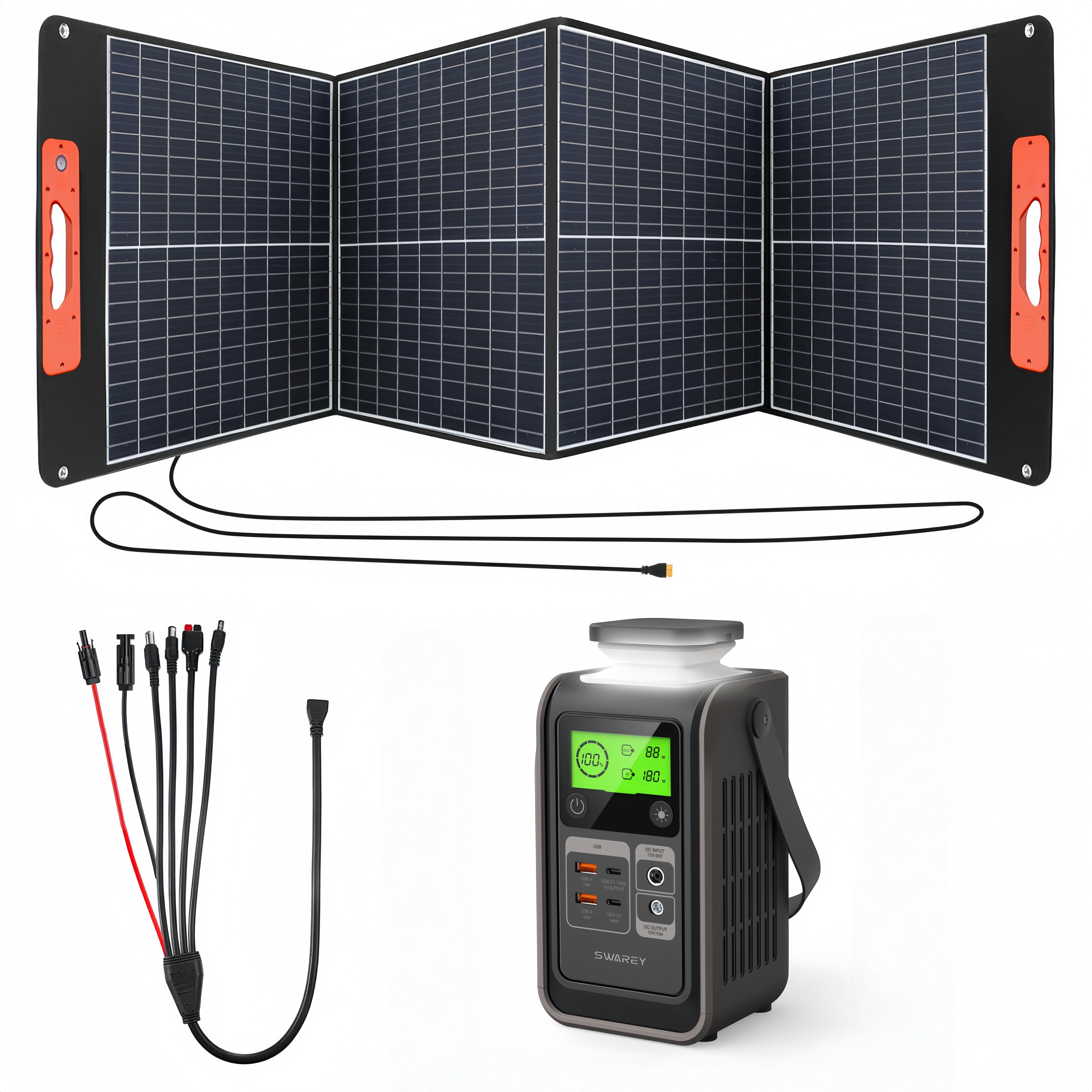 SWAREY Portable 200W Solar Generator with 100W Solar Panel image10