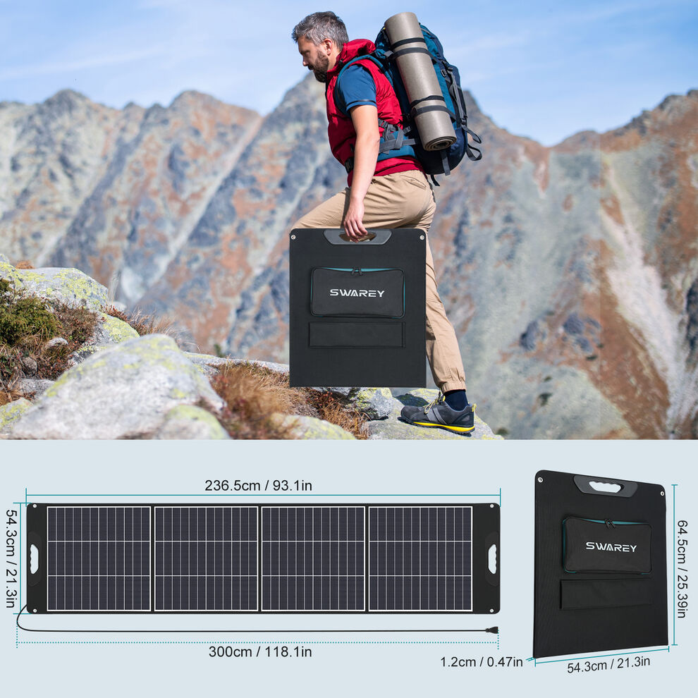 SWAREY Portable 555Wh Solar Generator with 200W Solar Panel image7