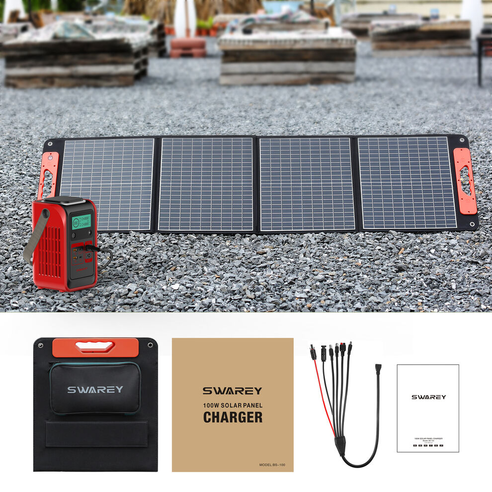 SWAREY 100W Portable Solar Panels for Camping RV Monocrystalline Power Station image8