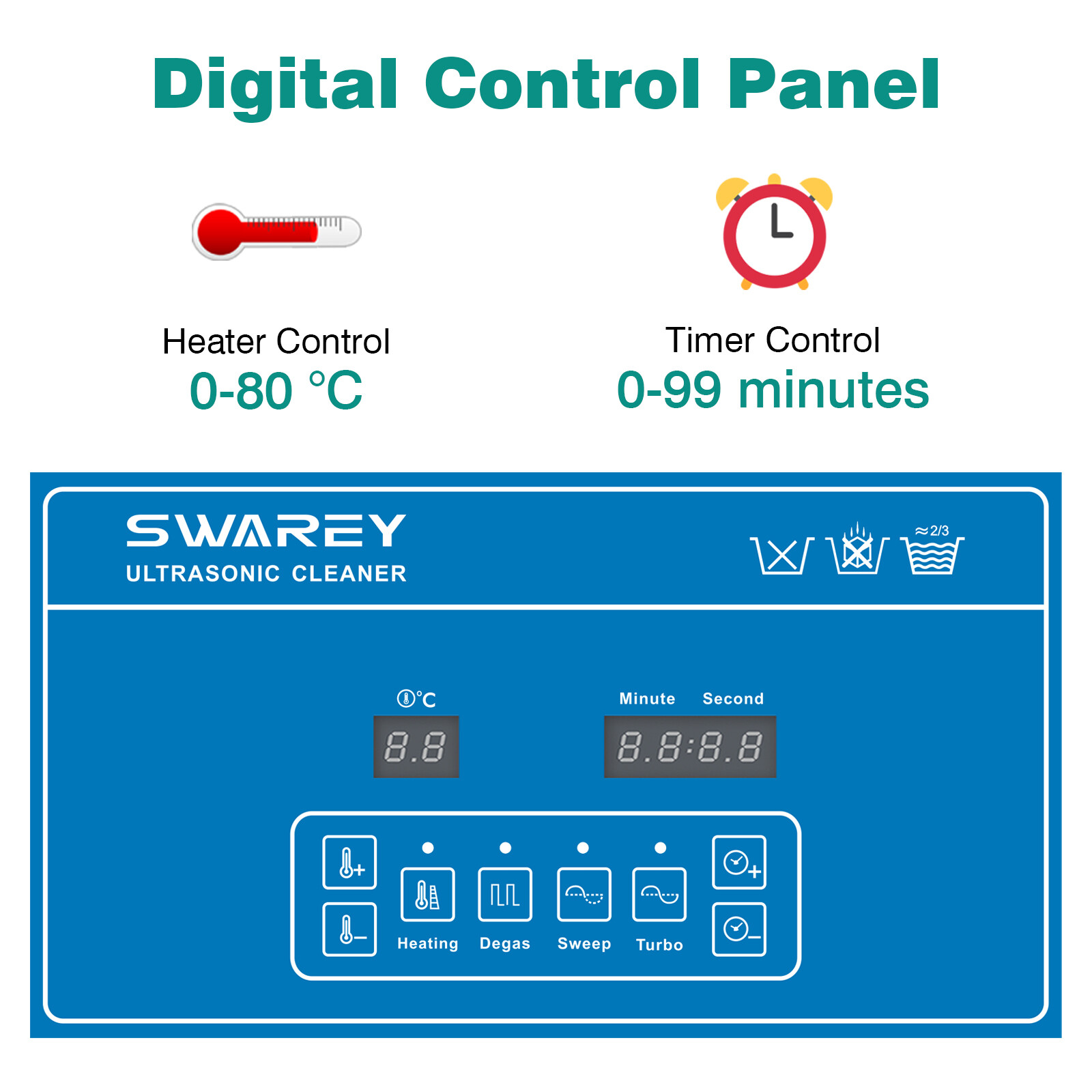 SWAREY 6.5L 40KHz Ultrasonic Cleaner with Heater Timer for Parts Tools Jewelry