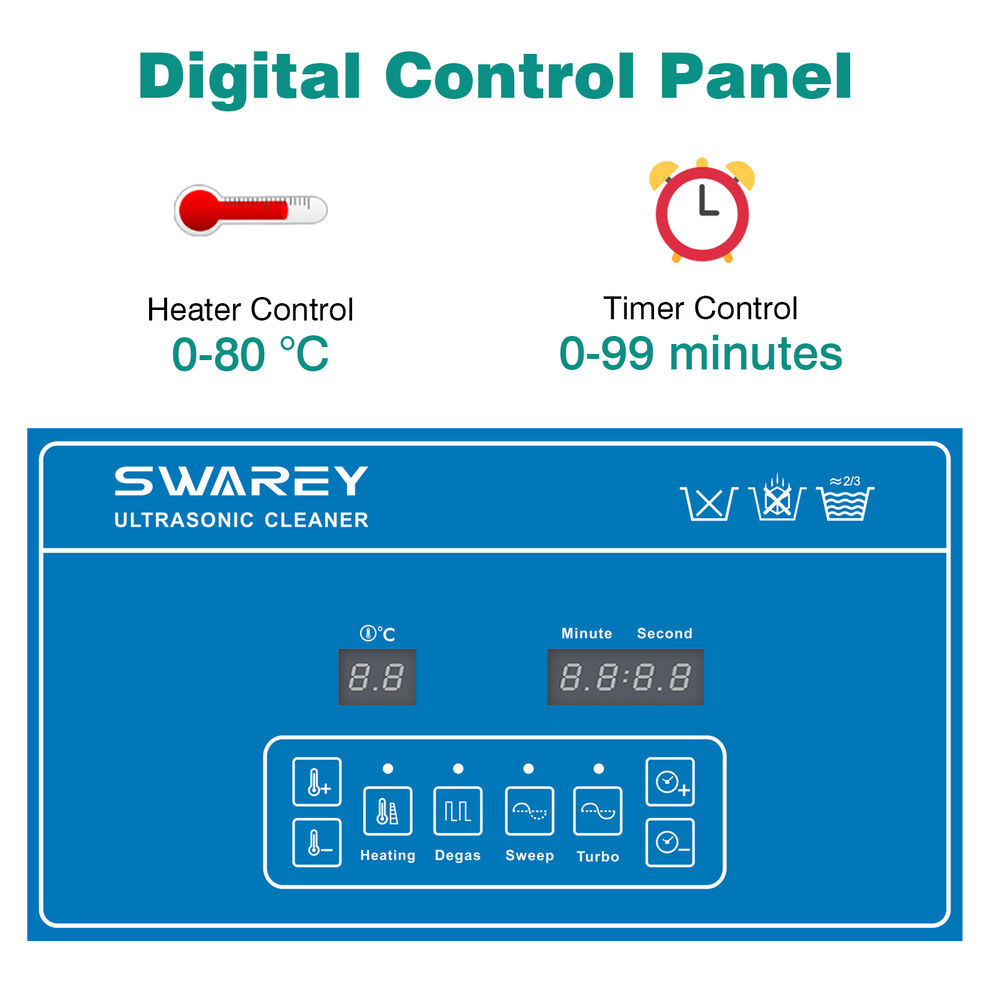 SWAREY 6.5L 40KHz Ultrasonic Cleaner with Heater Timer for Parts Tools Jewelry image2