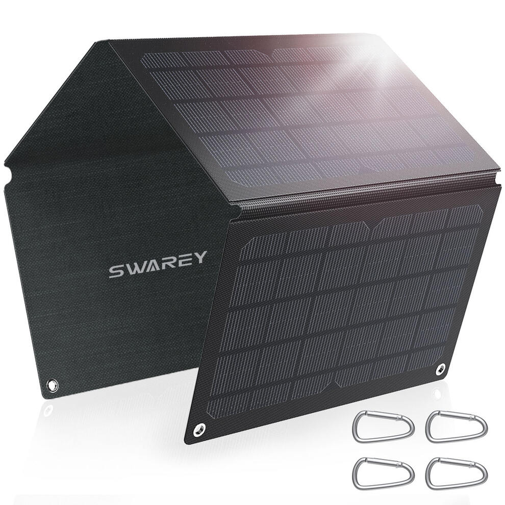 SWAREY 30W Foldable Solar Panel Lightweight USB Charger for Hiking image1