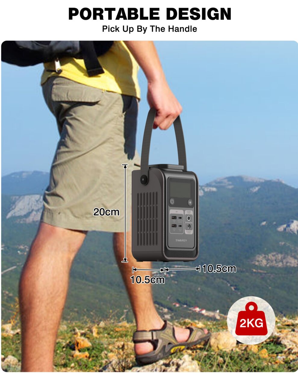 SWAREY Portable Power Station S200, 192Wh LiFePO4 Battery, 140W Two-Way USB-C image6