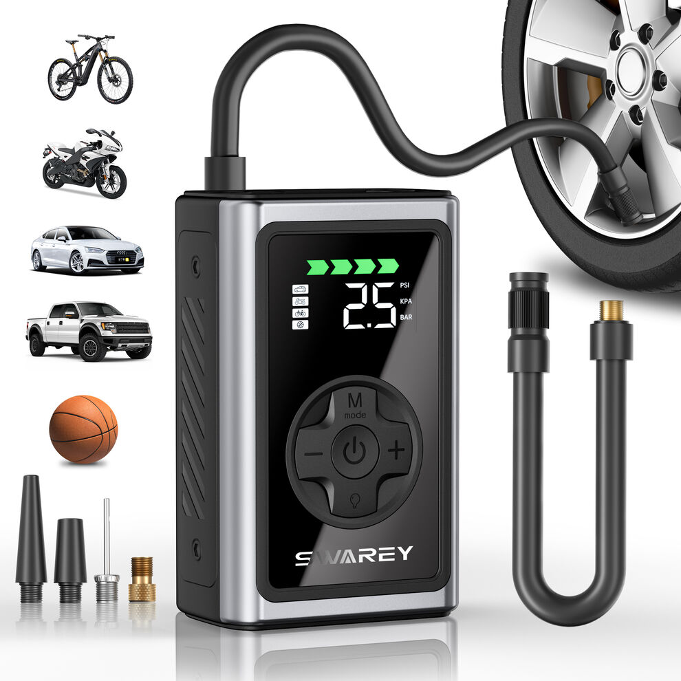 Tyre Inflator Air Compressor, Cordless Electric Car&Bike Tyre Pump image1