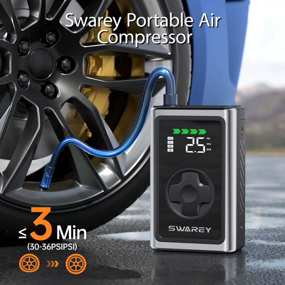 Tyre Inflator Air Compressor, Cordless Electric Car&Bike Tyre Pump image6