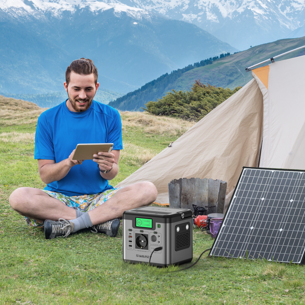 SWAREY Portable Power Station S500, 518Wh Solar Generator, 500W (Peak 1000W) AC image7