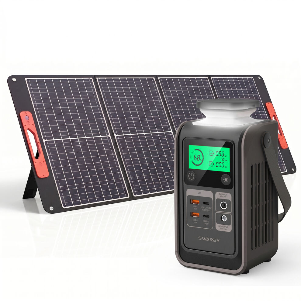 SWAREY Portable 200W Solar Generator with 100W Solar Panel image1