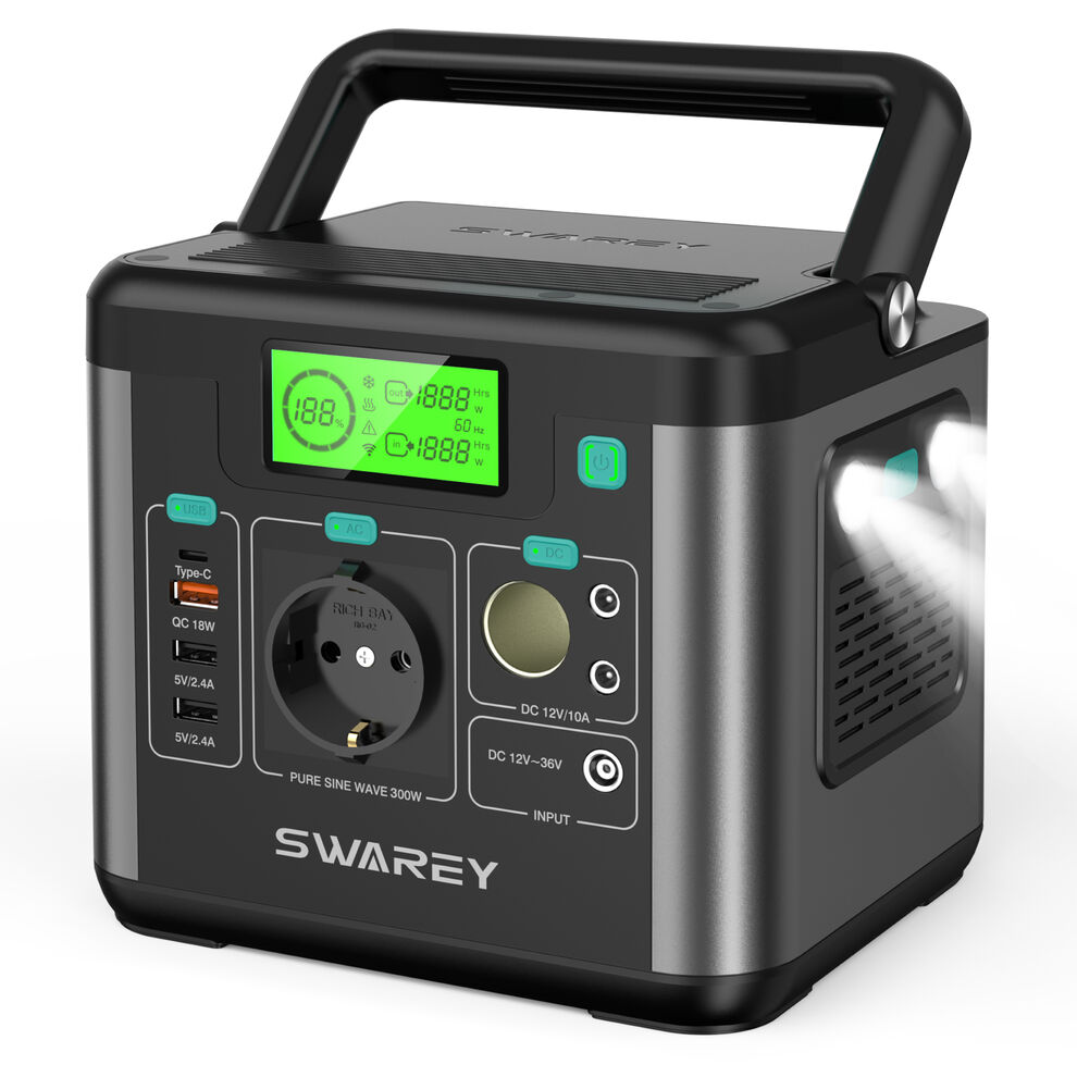 SWAREY Portable Power Station S160 , 222Wh Solar Generator, 300W (Peak 600W) AC image1
