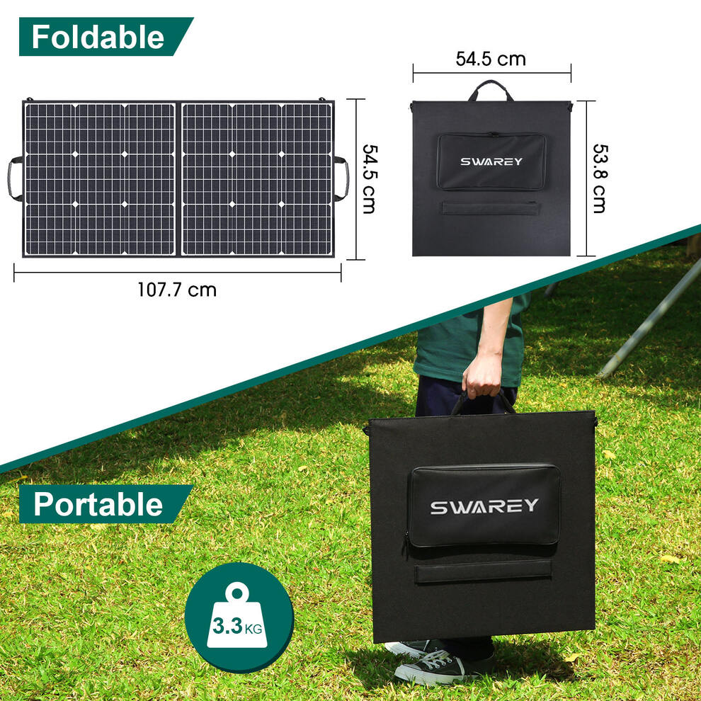 Swarey 100W Solar Panels High Efficiency Monocrystalline 12V Battery Charger image4