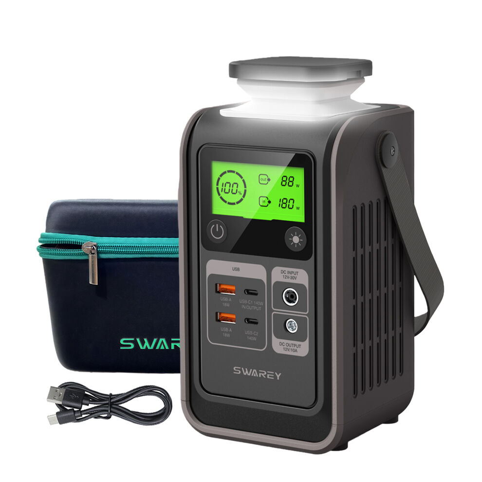 SWAREY Portable Power Station S200, 192Wh LiFePO4 Battery, 140W Two-Way USB-C image1