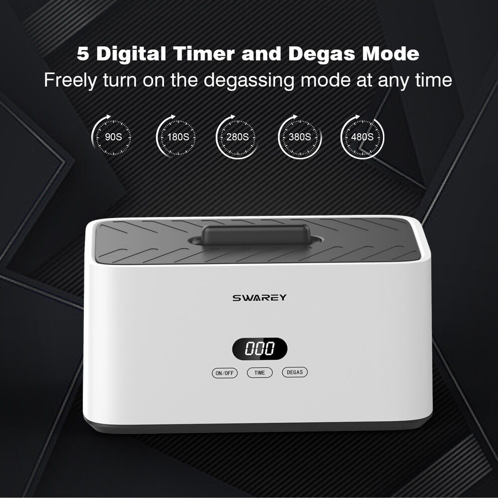 SWAREY 1000ML Ultrasonic Cleaner 45KHz w/ Degas for Jewelry Glasses & Retainers image3