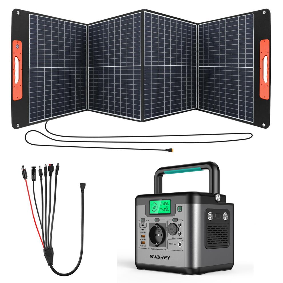 SWAREY 555Wh Solar Generator with 100W Solar Panel Portable Power Station image10